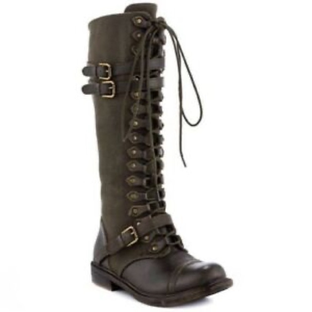 Leather Lace Up Boots Zigi Girl